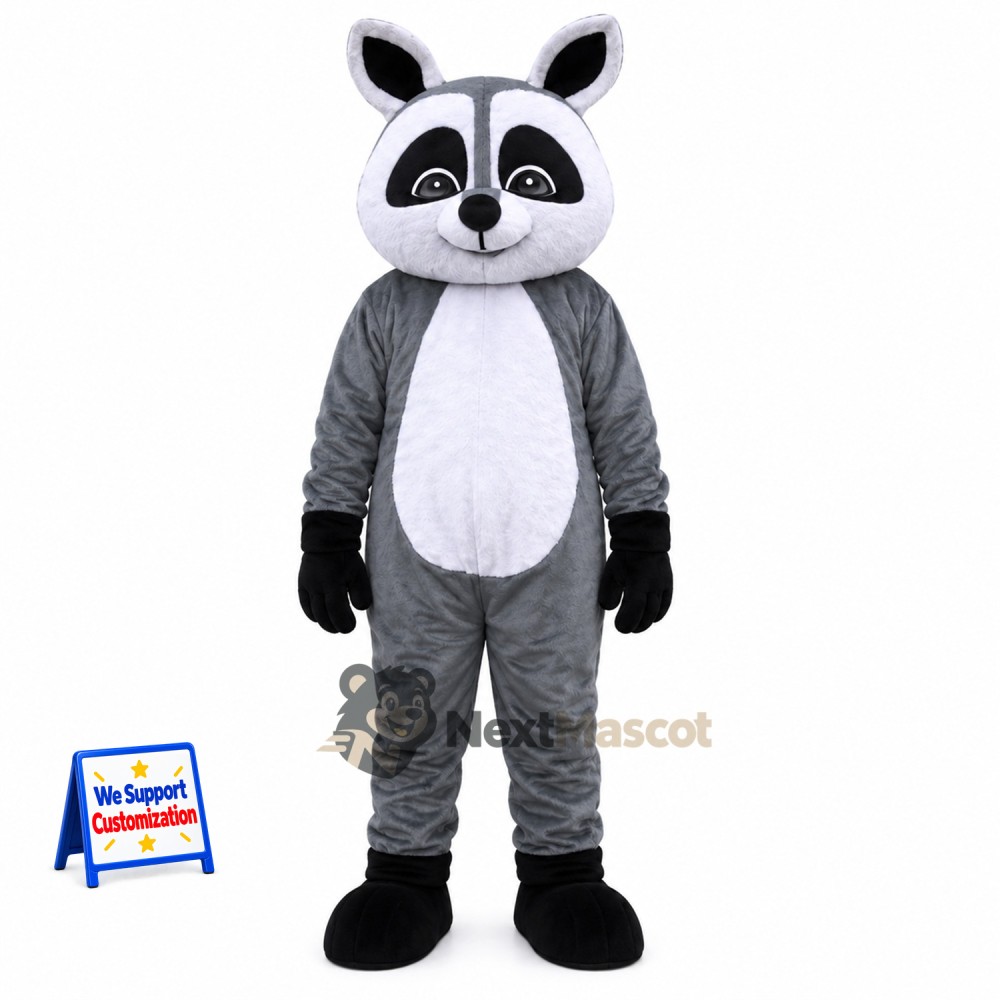 Raccoon Mascot Costume - Gray for Stage Shows Raccoon Mascot Costume - Gray for Stage Shows