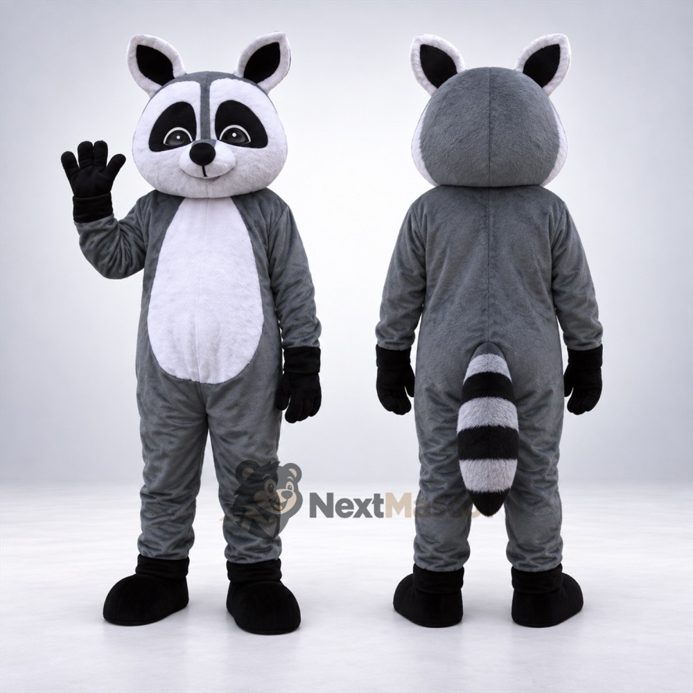Raccoon Mascot Costume - Gray for Stage Shows Raccoon Mascot Costume - Gray for Stage Shows