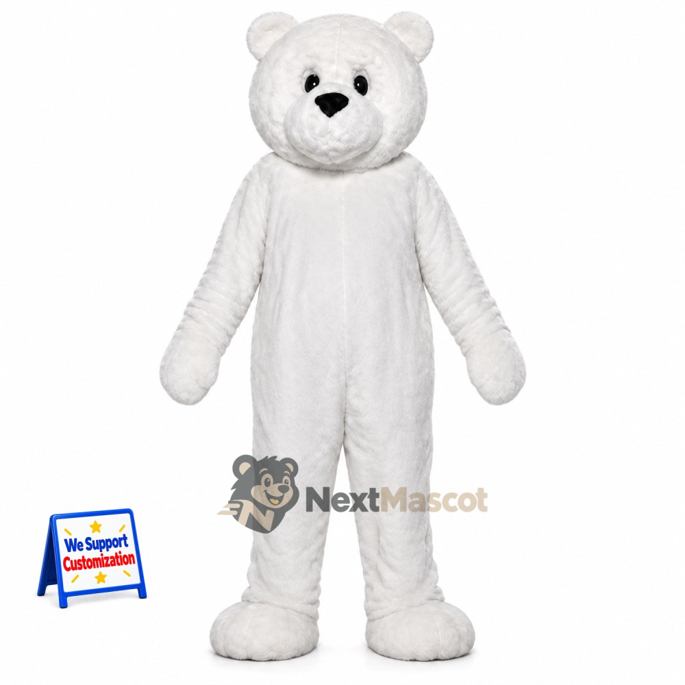 Bear Mascot Costume - White for Summer Events Bear Mascot Costume - White for Summer Events