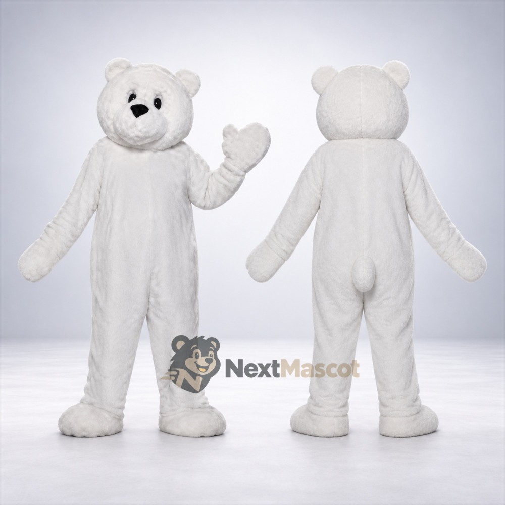 Bear Mascot Costume - White for Summer Events Bear Mascot Costume - White for Summer Events
