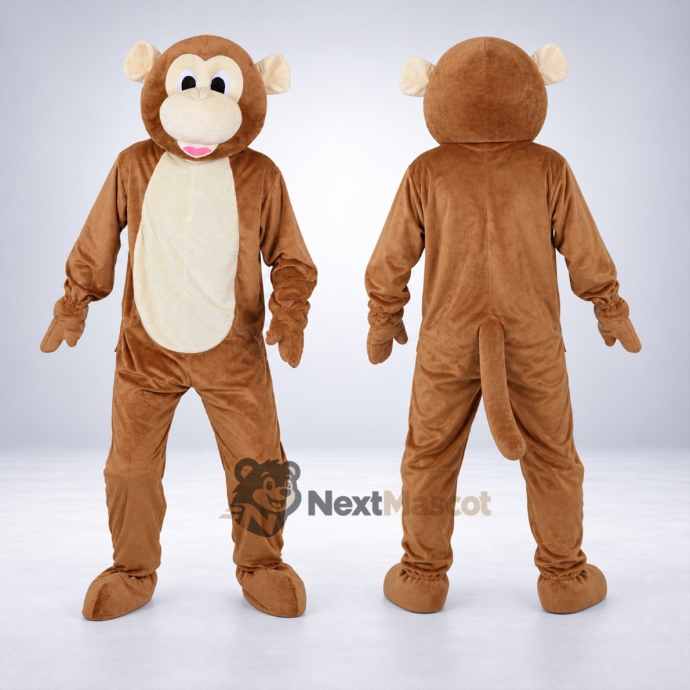 Monkey Mascot Costume - Brown for Street Fairs Monkey Mascot Costume - Brown for Street Fairs