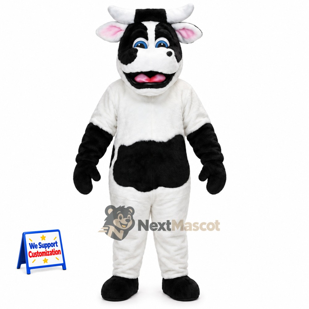 Cow Mascot Costume - Spotted for Campus Parades Cow Mascot Costume - Spotted for Campus Parades