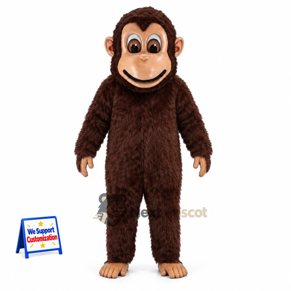 Monkey Mascot Costume - Brown for Fairs Monkey Mascot Costume - Brown for Fairs