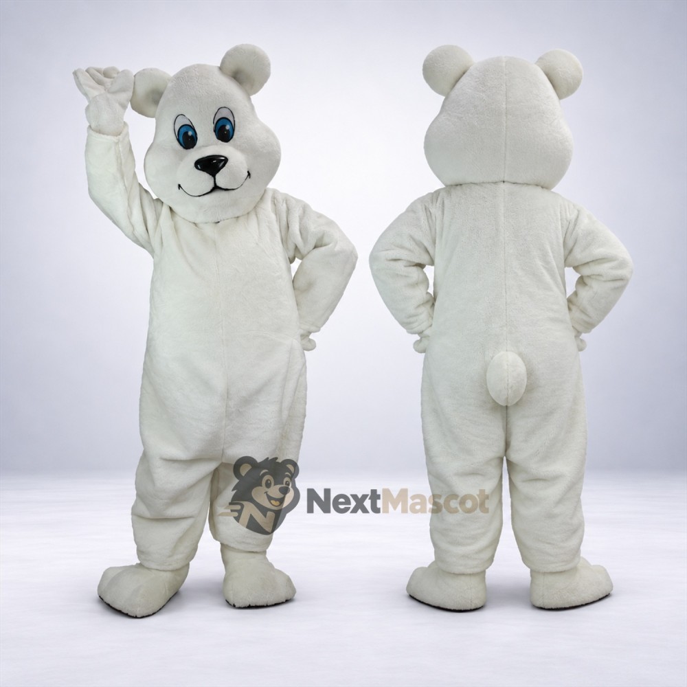 Bear Mascot Costume - White for Spring Events Bear Mascot Costume - White for Spring Events
