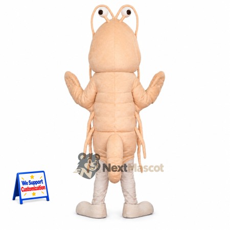 Shrimp Mascot Costume - Tan Shrimp Mascot Costume - Tan