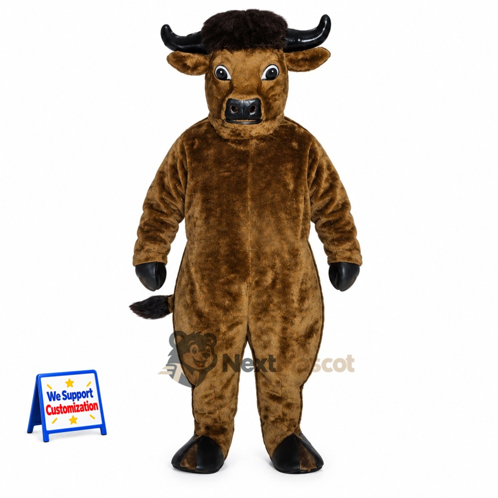 Bull Mascot Costume - Brown for School Fairs
