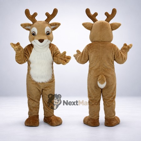 Deer Mascot Costume - Brown for Family Festivals Deer Mascot Costume - Brown for Family Festivals