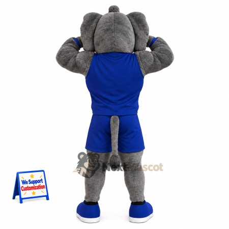 Elephant Mascot Costume - Blue Uniform for Parades Elephant Mascot Costume - Blue Uniform for Parades
