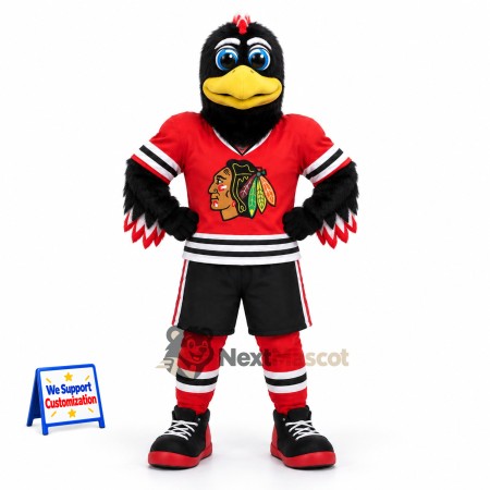 Hawk Mascot Costume - Black, Hockey Uniform Hawk Mascot Costume - Black, Hockey Uniform
