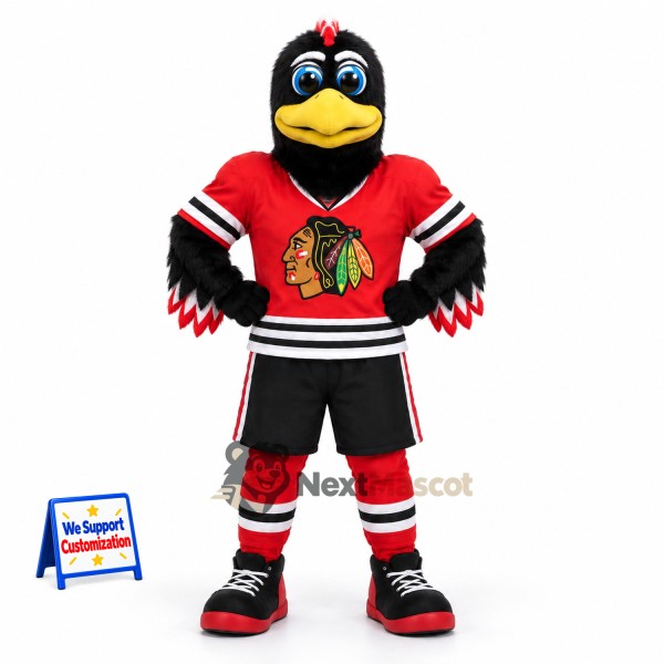 Hawk Mascot Costume - Black, Hockey Uniform
