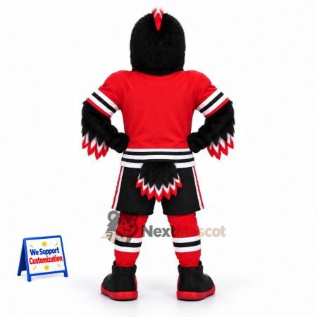 Hawk Mascot Costume - Black, Hockey Uniform Hawk Mascot Costume - Black, Hockey Uniform