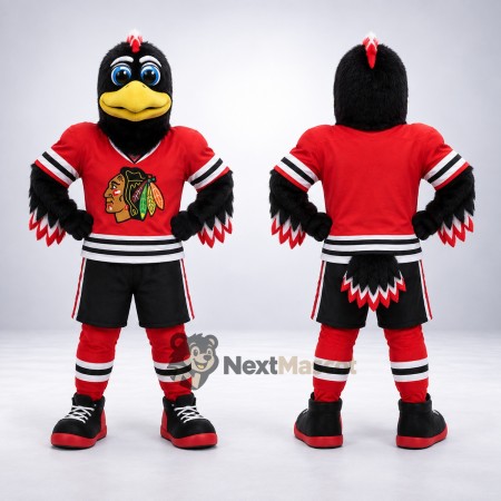 Hawk Mascot Costume - Black, Hockey Uniform Hawk Mascot Costume - Black, Hockey Uniform