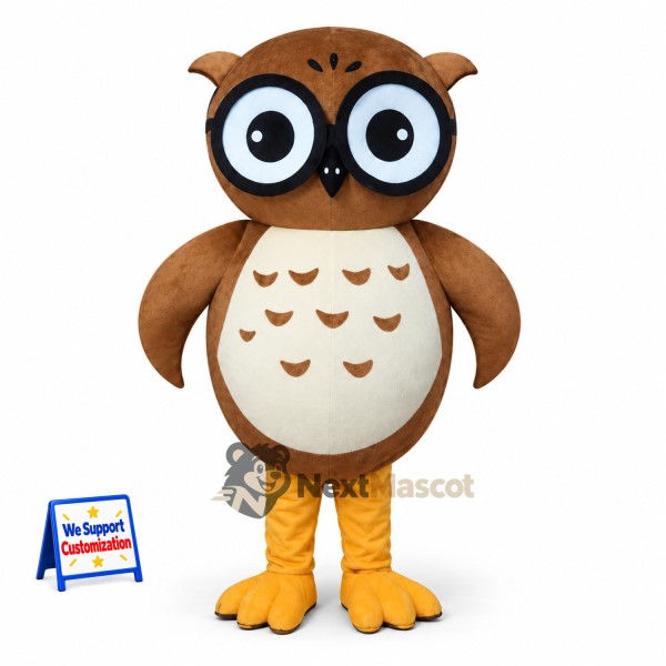 Owl Mascot Costume - Brown for Fairs