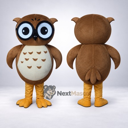 Owl Mascot Costume - Brown for Fairs Owl Mascot Costume - Brown for Fairs