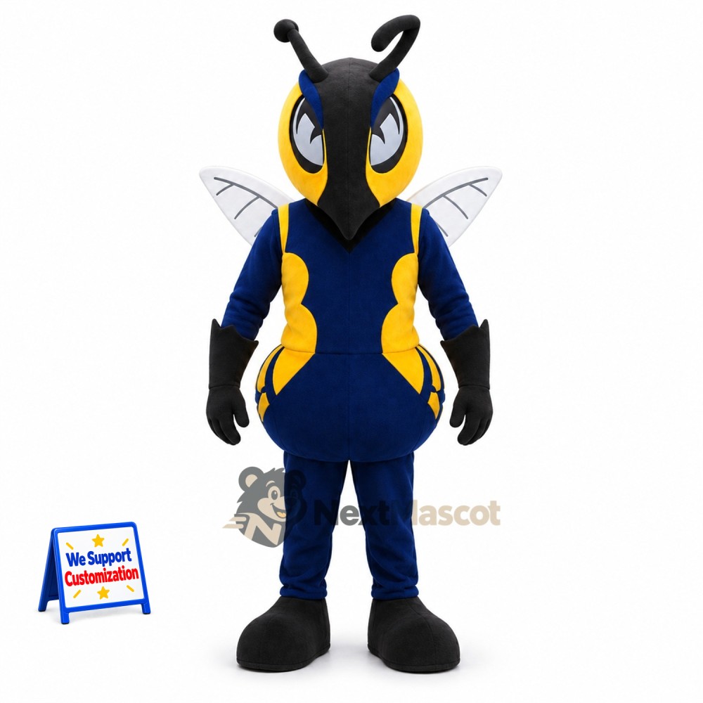 Wasp Mascot Costume - Blue and Yellow Wasp Mascot Costume - Blue and Yellow