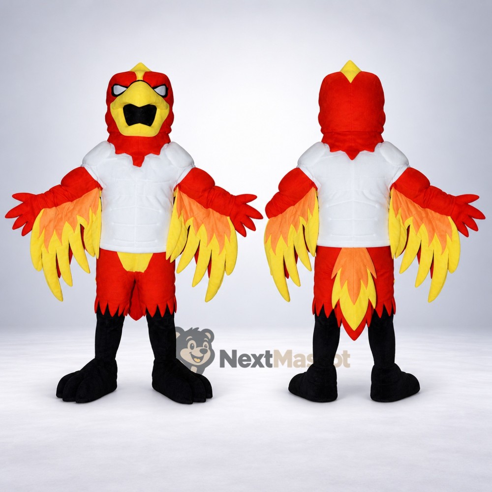 Phoenix Mascot Costume - Red Phoenix Mascot Costume - Red