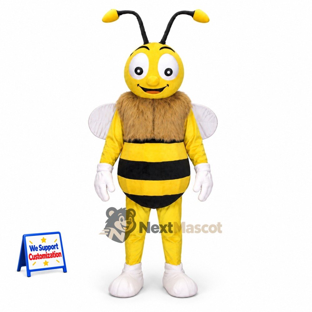 Bee Mascot Costume - Yellow, White Shoes for Garden Events Bee Mascot Costume - Yellow, White Shoes for Garden Events