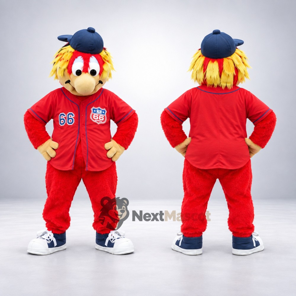Lion Mascot Costume - Red Tracksuit Lion Mascot Costume - Red Tracksuit