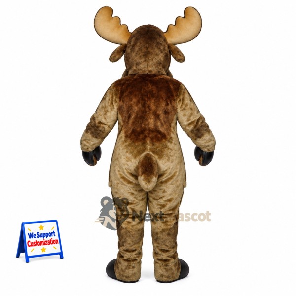Moose Mascot Costume - Brown for Fun Runs Moose Mascot Costume - Brown for Fun Runs