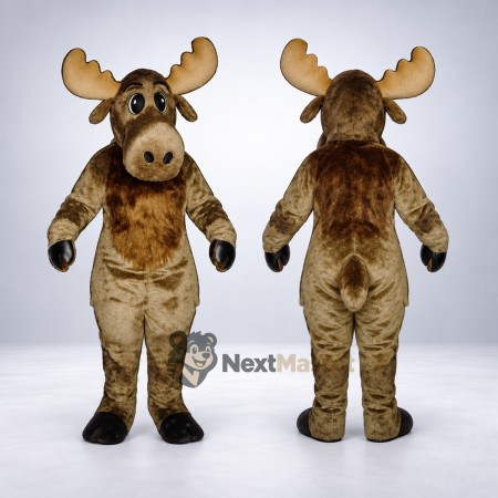 Moose Mascot Costume - Brown for Fun Runs Moose Mascot Costume - Brown for Fun Runs