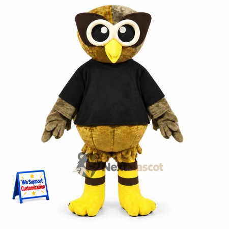 Owl Mascot Costume - Black Shirt Owl Mascot Costume - Black Shirt