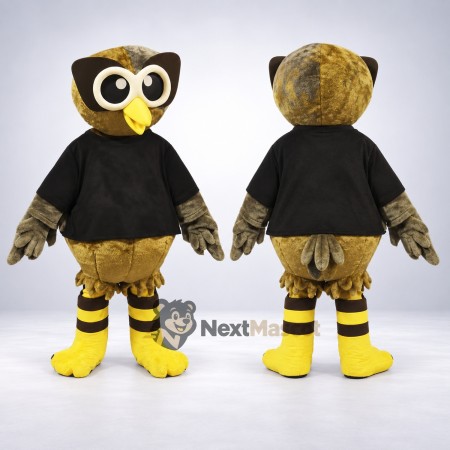 Owl Mascot Costume - Black Shirt Owl Mascot Costume - Black Shirt