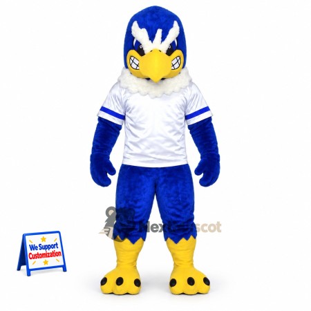 Eagle Mascot Costume - Blue, White Shirt for Pep Rallies Eagle Mascot Costume - Blue, White Shirt for Pep Rallies