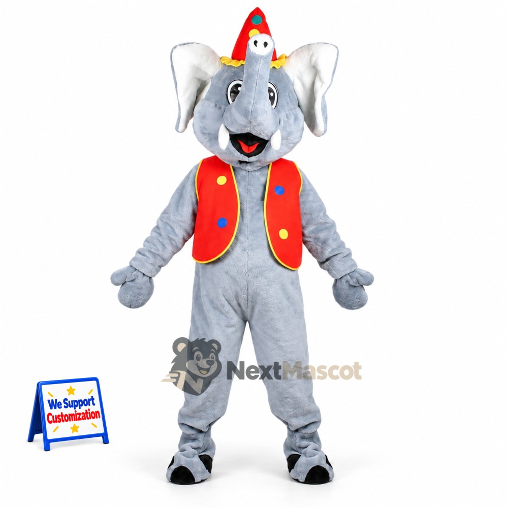 Elephant Mascot Costume - Circus Style for School Events Elephant Mascot Costume - Circus Style for School Events
