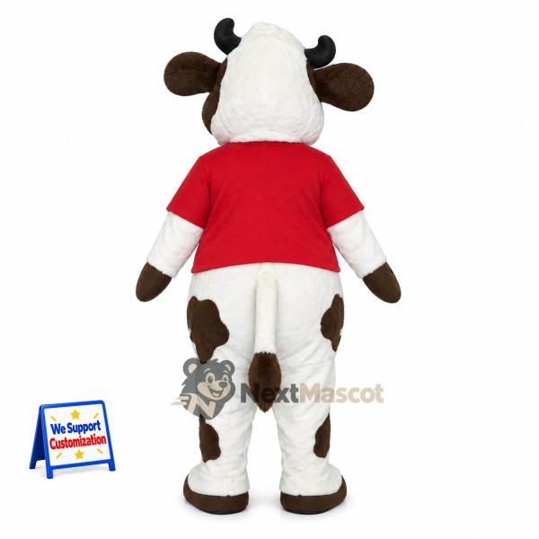 Cow Mascot Costume - Red Shirt Cow Mascot Costume - Red Shirt