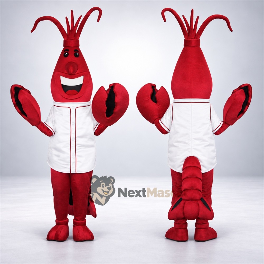 Lobster Mascot Costume - White Vest Lobster Mascot Costume - White Vest