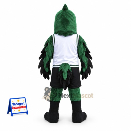 Eagle Mascot Costume - Green, White Shirt for School Events Eagle Mascot Costume - Green, White Shirt for School Events