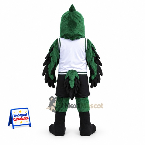 Eagle Mascot Costume - Green, White Shirt for School Events Eagle Mascot Costume - Green, White Shirt for School Events