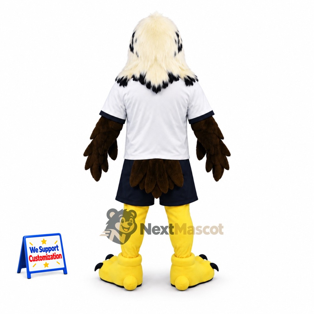 Bald Eagle Mascot Costume - White Shirt for School Events Bald Eagle Mascot Costume - White Shirt for School Events