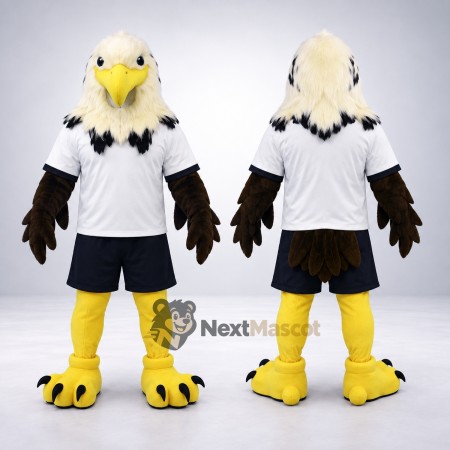 Bald Eagle Mascot Costume - White Shirt for School Events Bald Eagle Mascot Costume - White Shirt for School Events