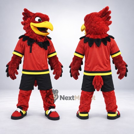 Owl Mascot Costume - Red, Red Uniform Owl Mascot Costume - Red, Red Uniform