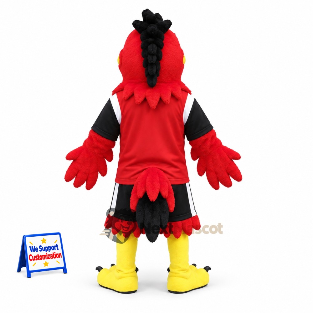 Rooster Mascot Costume - Red, Red Shirt Rooster Mascot Costume - Red, Red Shirt