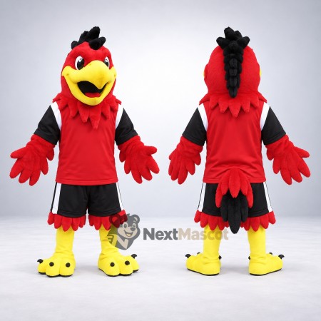 Rooster Mascot Costume - Red, Red Shirt Rooster Mascot Costume - Red, Red Shirt