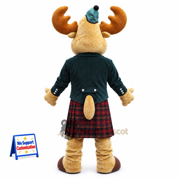 Moose Mascot Costume - Tartan Kilt Moose Mascot Costume - Tartan Kilt