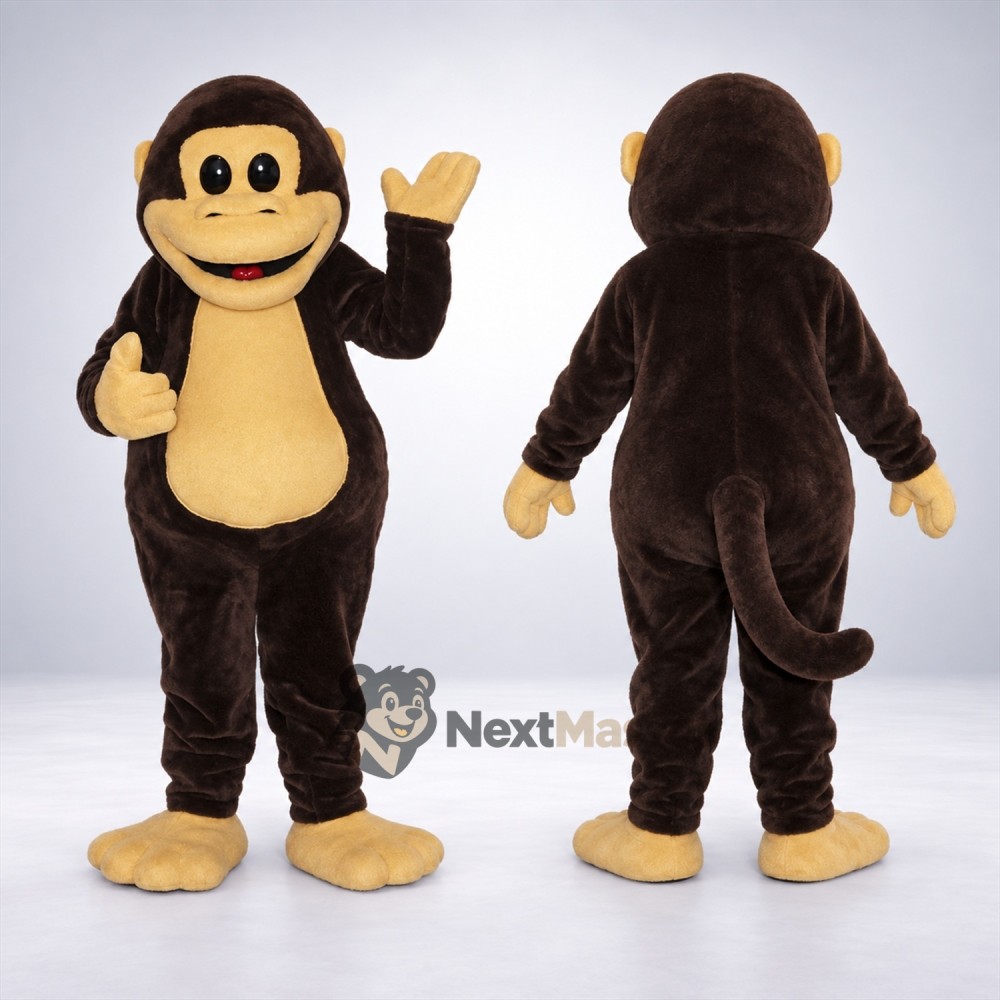 Monkey Mascot Costume - Brown for Fan Events Monkey Mascot Costume - Brown for Fan Events