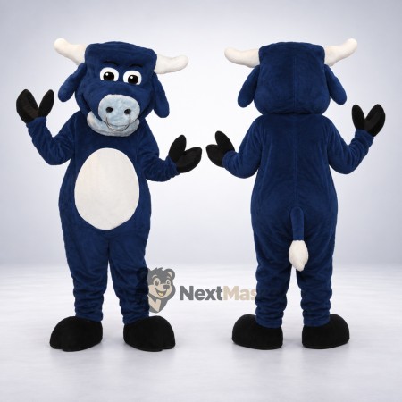 Bull Mascot Costume - Blue for School Events Bull Mascot Costume - Blue for School Events
