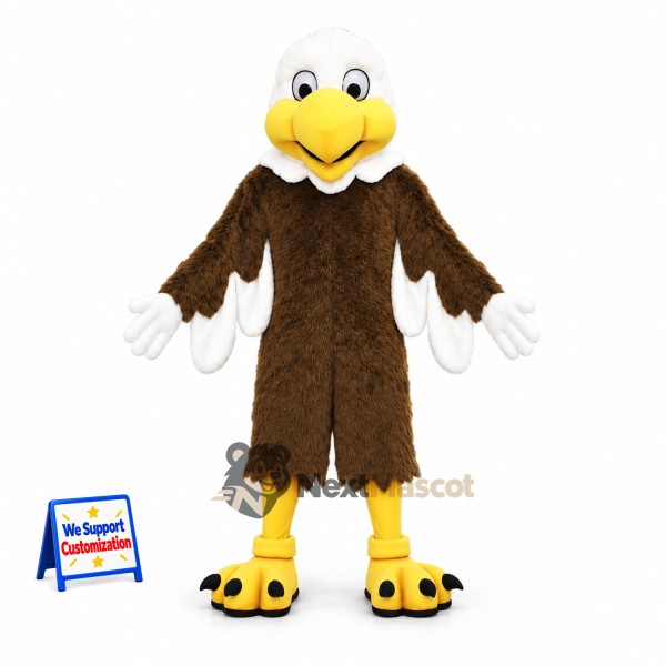 Bald Eagle Mascot Costume - White Gloves