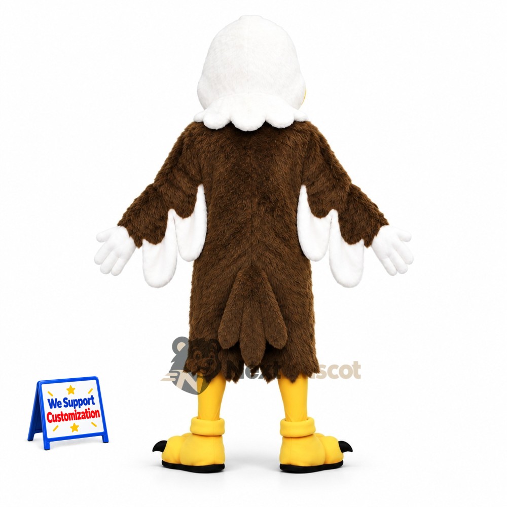 Bald Eagle Mascot Costume - White Gloves Bald Eagle Mascot Costume - White Gloves