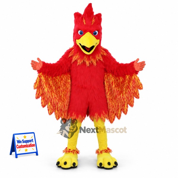 Rooster Mascot Costume - Red for Team Events