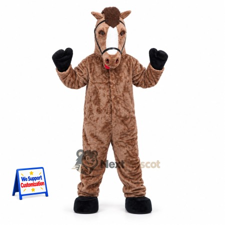 Horse Mascot Costume - Brown for Festivals Horse Mascot Costume - Brown for Festivals
