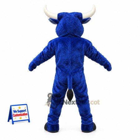 Bull Mascot Costume - Blue for Community Events