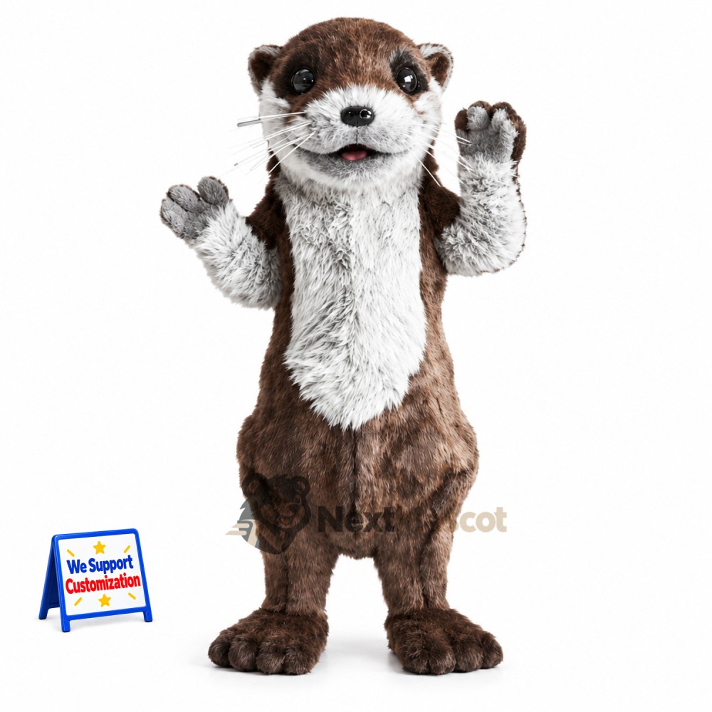 Otter Mascot Costume - Brown for School Events Otter Mascot Costume - Brown for School Events