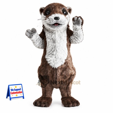 Otter Mascot Costume - Brown for School Events Otter Mascot Costume - Brown for School Events