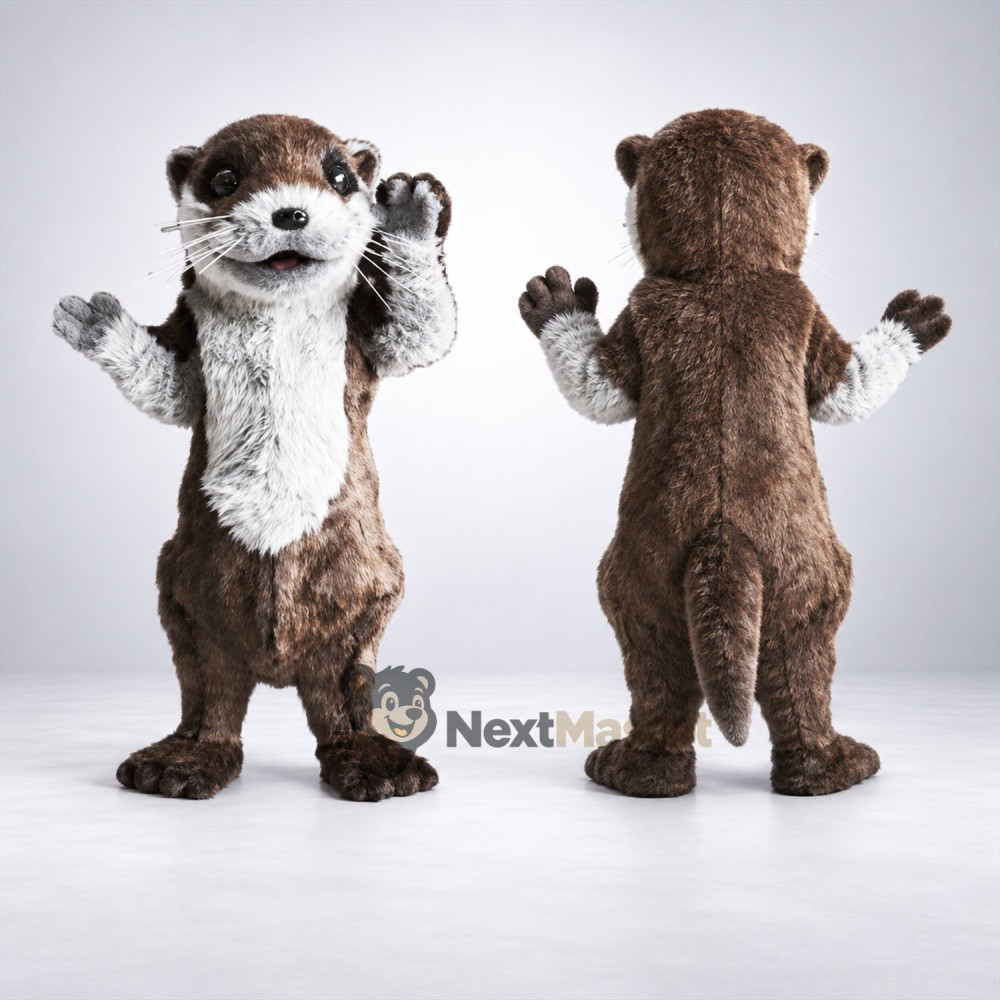 Otter Mascot Costume - Brown for School Events Otter Mascot Costume - Brown for School Events