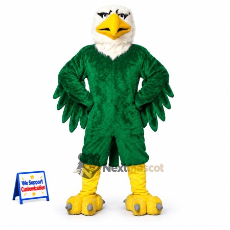 Eagle Mascot Costume - Green for School Events Eagle Mascot Costume - Green for School Events