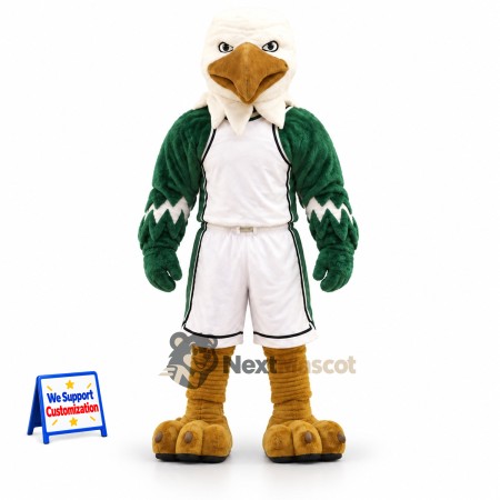 Eagle Mascot Costume - Green, White Uniform Eagle Mascot Costume - Green, White Uniform